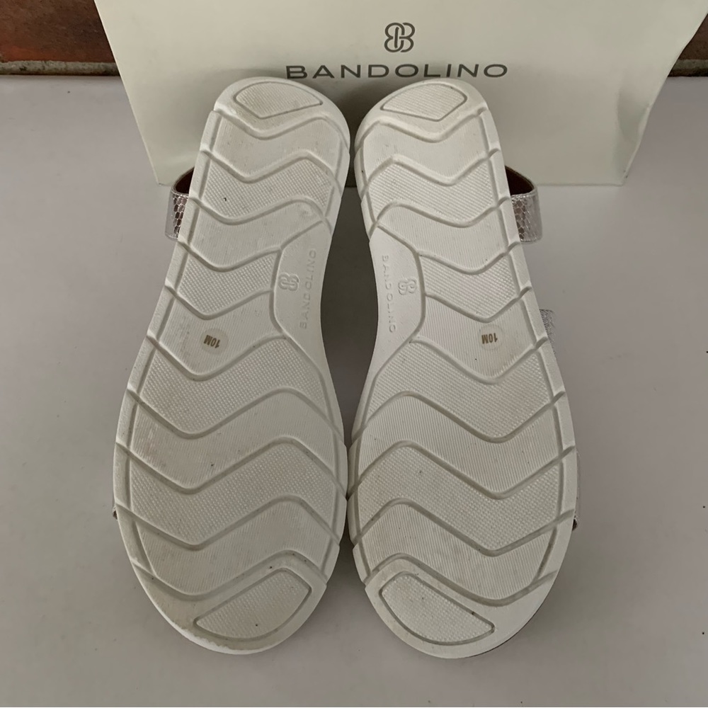 Bandolino Anly Silver Low Wedge Sport Sandals Size US 10 M - Picture 6 of 9